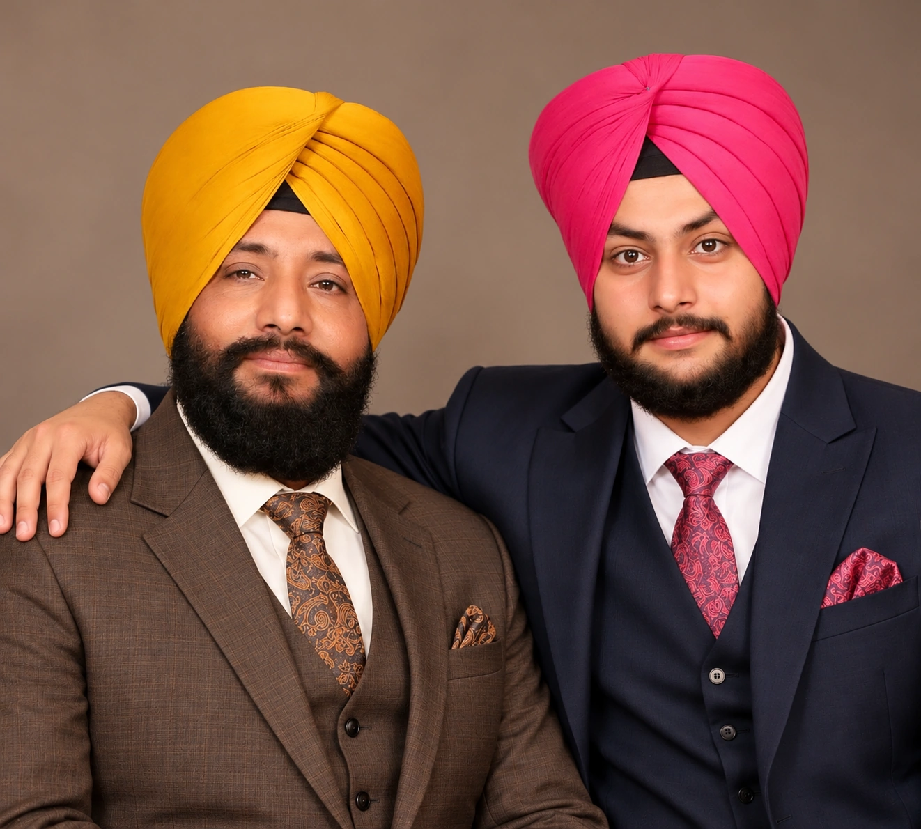 Jovanpreet Bhangal alongside his father